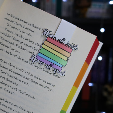 We're All Equal | Pride | Magnetic Bookmark