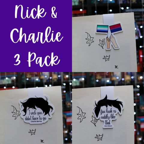 Nick & Charlie | Pack of 3 | Heartstopper | Osemanverse | Magnetic Bookmark
