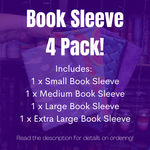 MYSTERY Book Sleeve 4 Pack! (Small, Medium, Large & Extra Large)