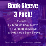 MYSTERY Book Sleeve 3 Pack! (Medium, Large & Extra Large)